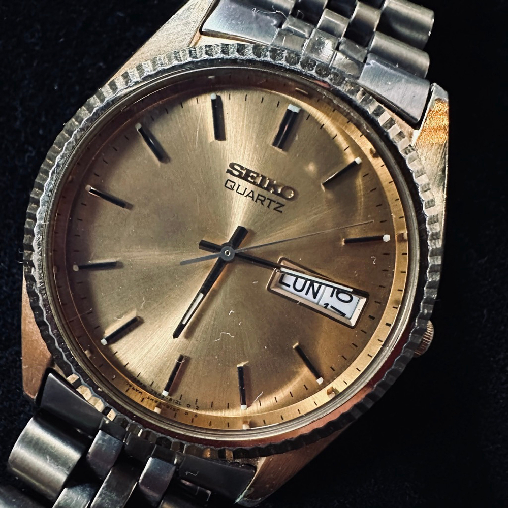 Men's vintage Seiko Quartz Gold & Silver Watch